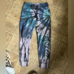 Justice Blue and Purple Tie-Dye Joggers
